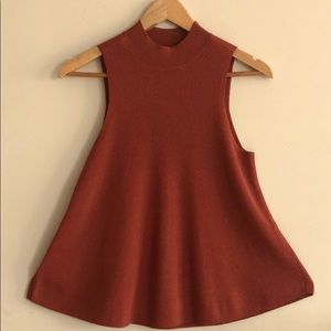 LOFT..Small,Morocco color, sleeveless sweater top (1)